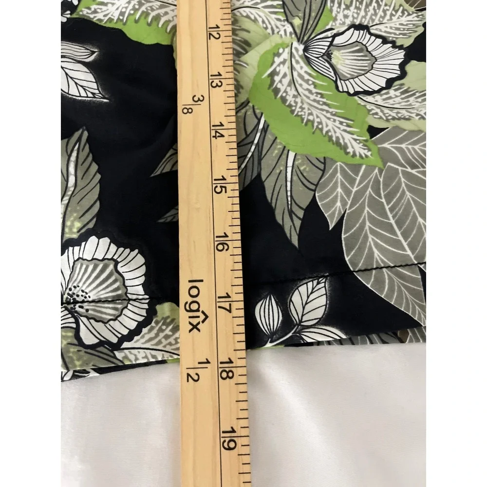 Tommy Bahama Relax Mens XL Swim Trunks Black Lime Green Tropical‎ Floral Shorts